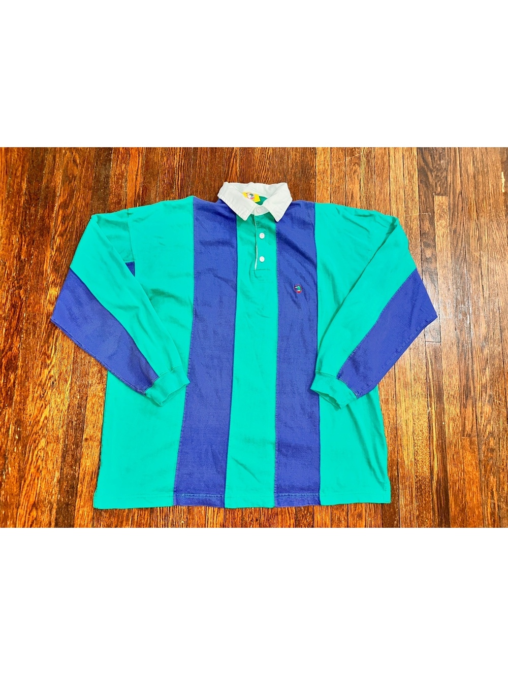 Vintage 90’s Men’s L Duck Head Long Sleeve Striped Polo